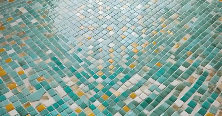 Jubin Corak Mosaic Berwarna Warni