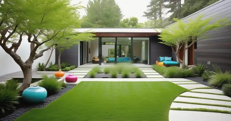 Landskap Dengan Pasu Berwarna warni