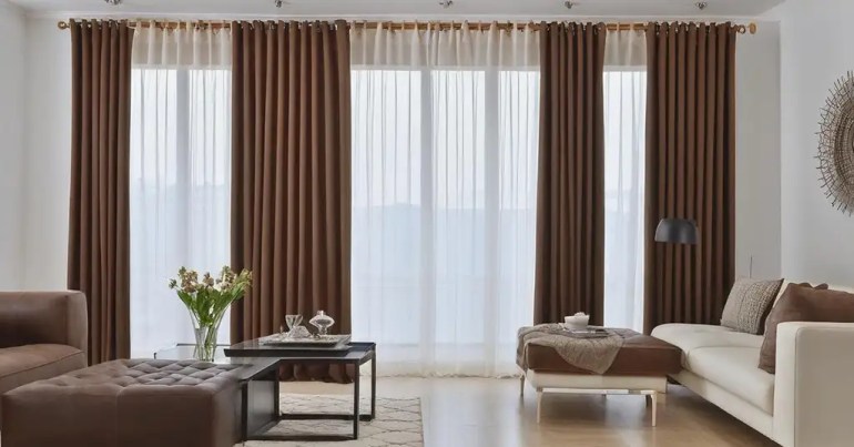 Langsir Warna Coklat 1