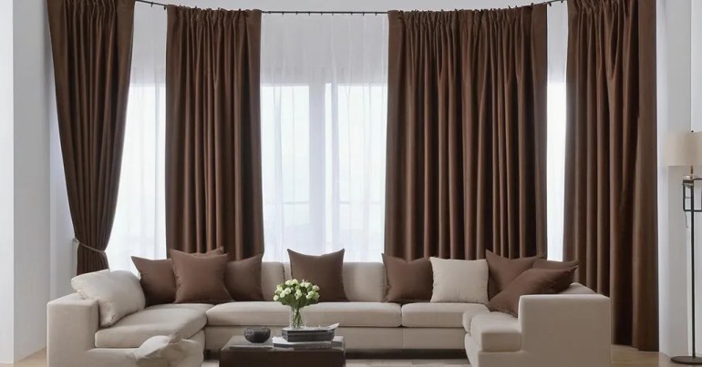 Langsir Warna Coklat 2