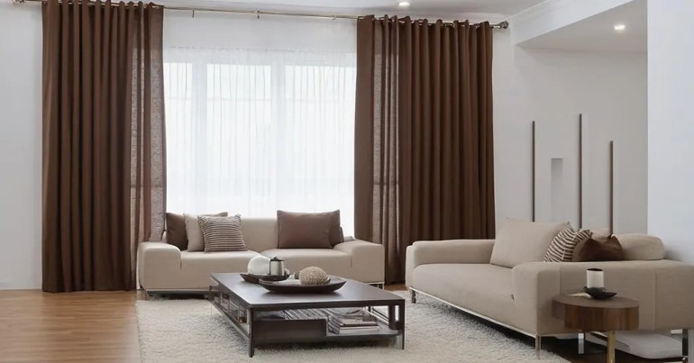 Langsir Warna Coklat 3