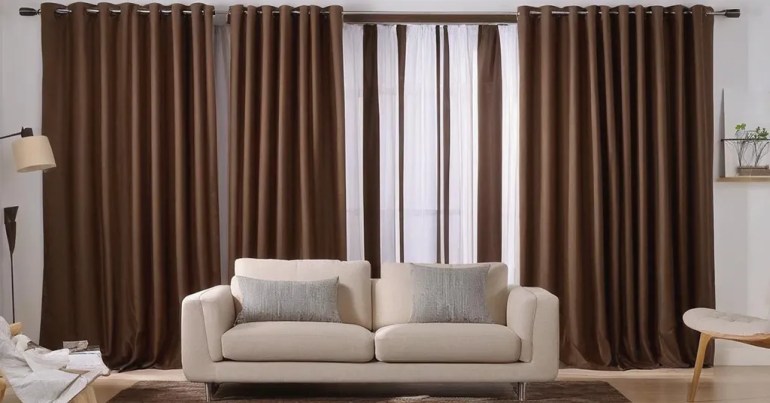 Langsir Warna Coklat 4