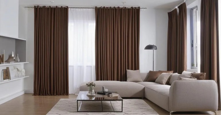 Langsir Warna Coklat 5