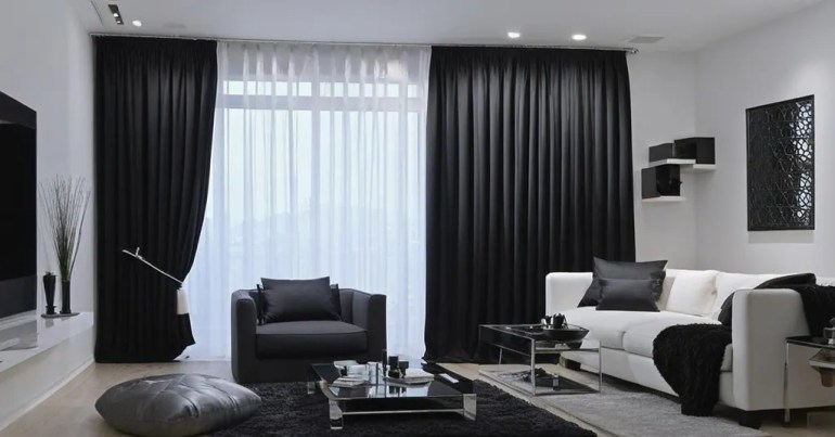 Langsir Warna Hitam 4