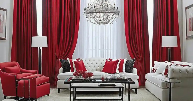 Langsir Warna Merah 1