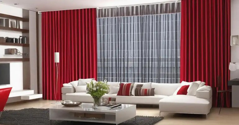 Langsir Warna Merah 2