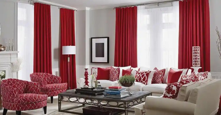 Langsir Warna Merah 3