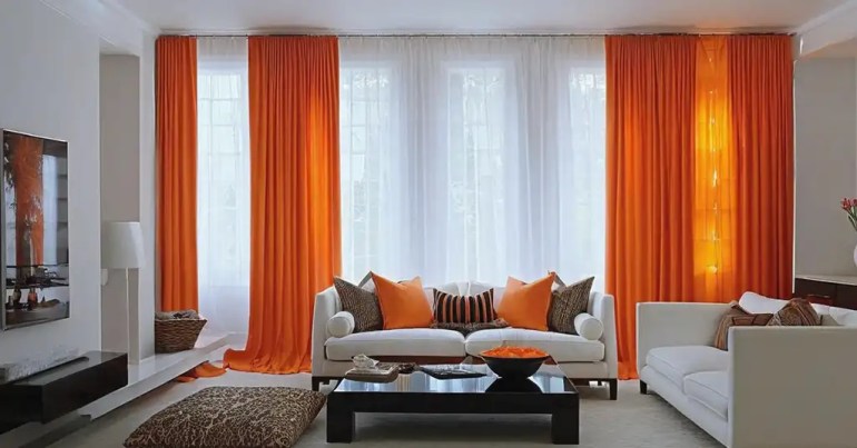 Langsir Warna Oren 3