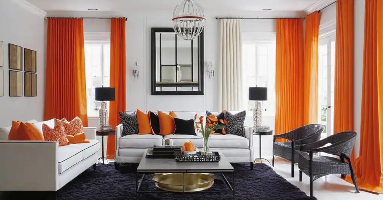 Langsir Warna Oren 4