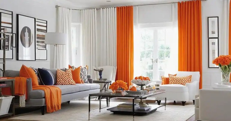 Langsir Warna Oren 5