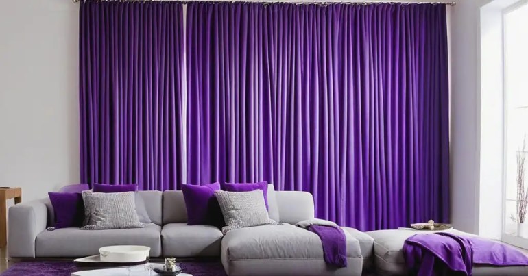 Langsir Warna Ungu 1