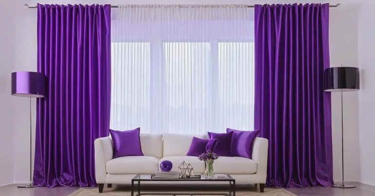 Langsir Warna Ungu 2