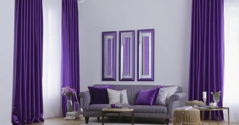 Langsir Warna Ungu 4