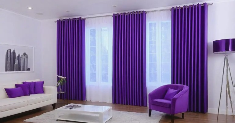 Langsir Warna Ungu 5